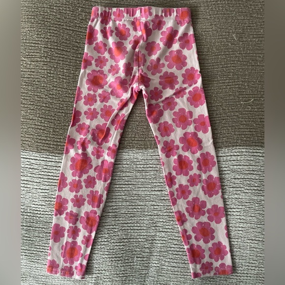 Loved, Cat & Jack Kids Pink and Flower Print Cotton Leggings Size XS 4-5yrs - Picture 6 of 6